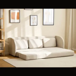 Katarina foldbar sovesofa beige L: 217 x D: 77/145 x H: 75 cm