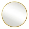 Kaya rundt spejl med messing/guld ramme Ø70 cm