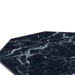 Lagoni - rundt spisebord Ø100 cm i sort marmor look