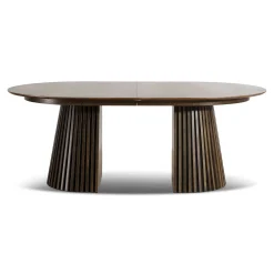 Lewis - Lamel ovalt Spisebord I Røget Egefiner med udtræk 200/250/300 CM - 2x tillægsplader medfølger