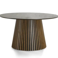 Lewis - Lamel rundt Spisebord I røget Egefiner Ø140 cm