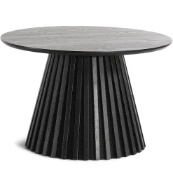 Lewis lamel sofabord sort Ø70 cm