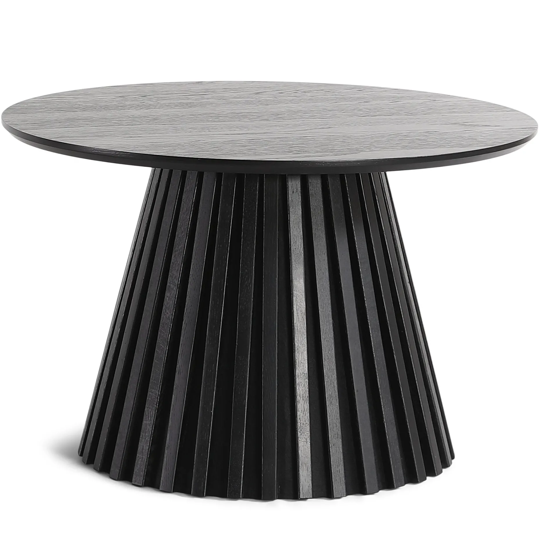 Lewis lamel sofabord sort Ø70 cm