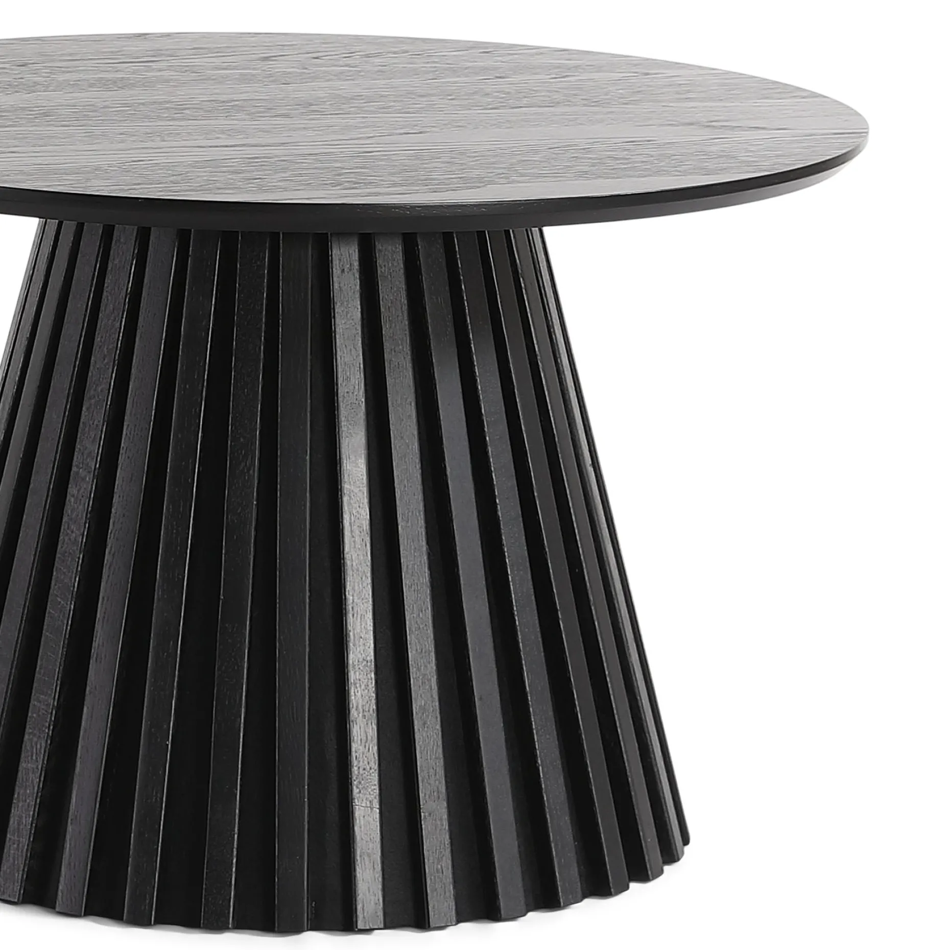 Lewis lamel sofabord sort Ø70 cm