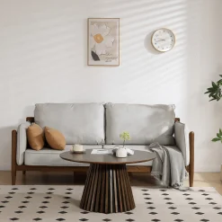 Lewis sofabord Ø90 cm i røget eg