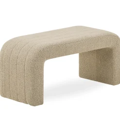 Lianna bænk i beige boucle 95x40x44 cm
