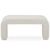 Lianna bænk i hvid boucle 95x40x44 cm