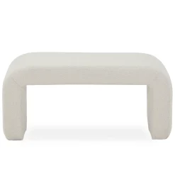 Lianna bænk i hvid boucle 95x40x44 cm