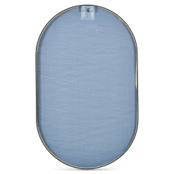 Linda ovalt spejl med sort ramme 50x80 cm