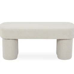 Linea bænk hvid Boucle 100x42x44 cm