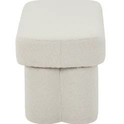 Linea bænk hvid Boucle 100x42x44 cm