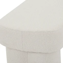Linea bænk hvid Boucle 100x42x44 cm