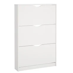 Livo skoskab med 3 låger i hvid