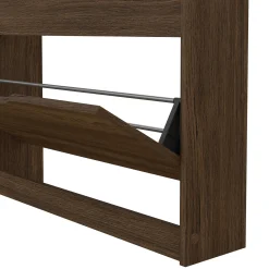 Livo skoskab med 2 låger i røget egelook