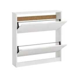 Livo skoskab med 2 låger i hvid