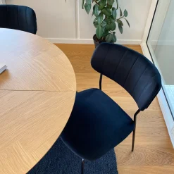 Lucia spisebordsstol - sort velour