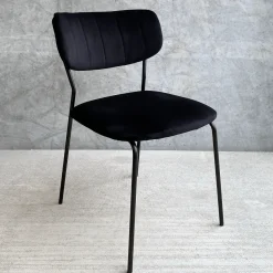 Lucia spisebordsstol - sort velour