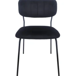 Lucia spisebordsstol - sort velour