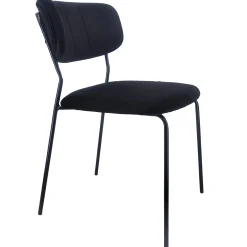 Lucia spisebordsstol - sort velour