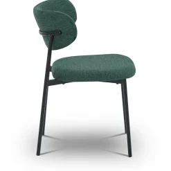 Lucinda Spisebordsstol - grøn tekstil