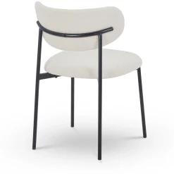 Lucinda Spisebordsstol - hvid boucle