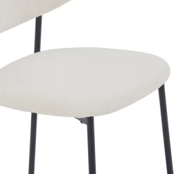 Lucinda Spisebordsstol - hvid boucle