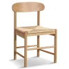 Madison træstol i eg med flet sæde