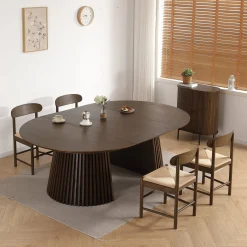 Madison træstol i røget eg med flet sæde