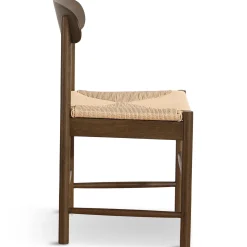 Madison træstol i røget eg med flet sæde
