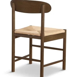 Madison træstol i røget eg med flet sæde