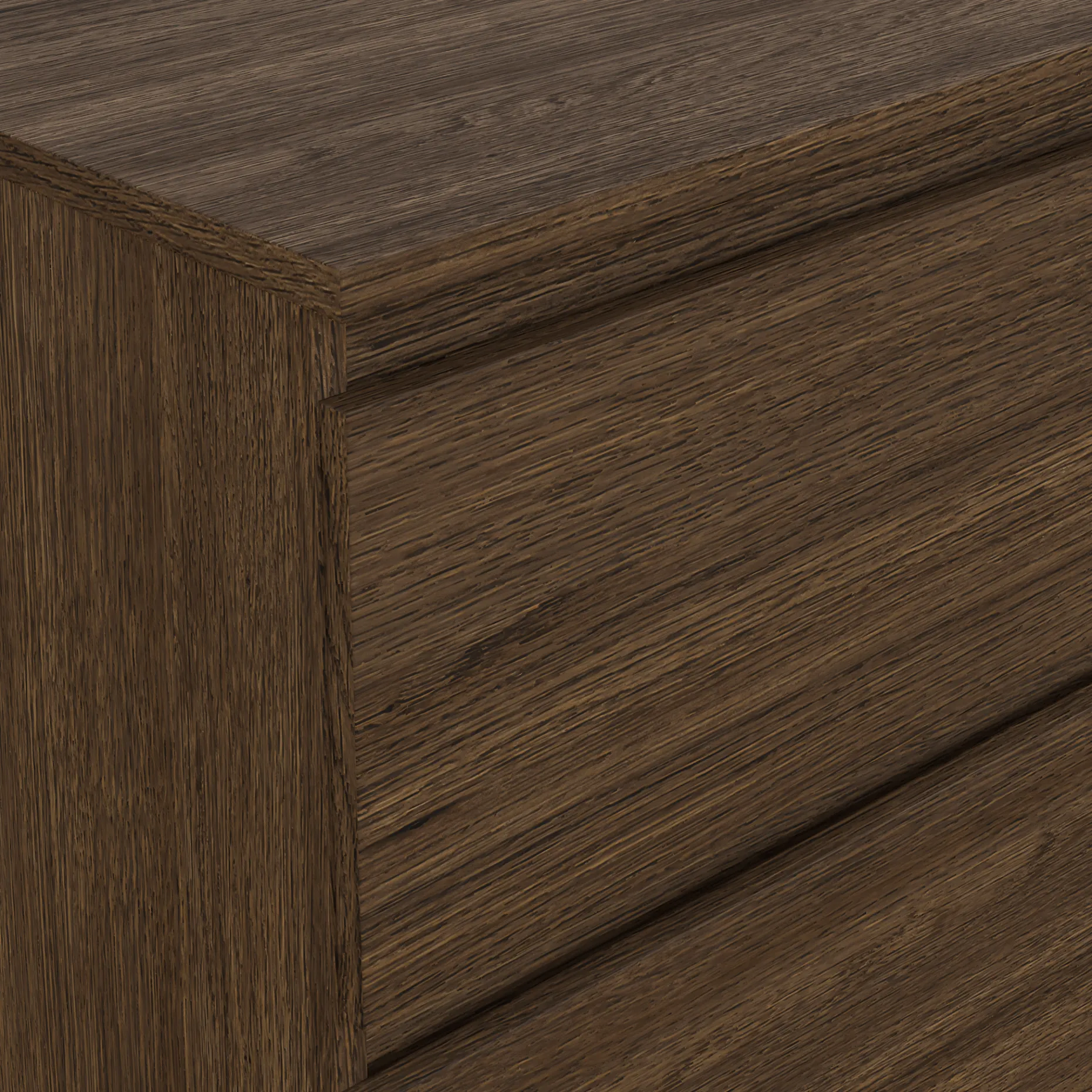 Maise kommode H:70 x B:138 x B:41 cm med 6 skuffer i røget egelook