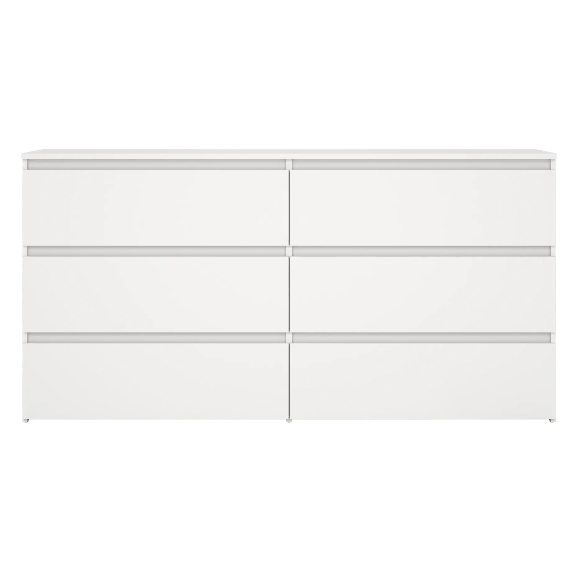 Maise kommode H:70 x B:138 x B:41 cm med 6 skuffer i hvid