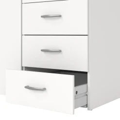 Malia garderobeskab hvid 2 låger 3 skuffer