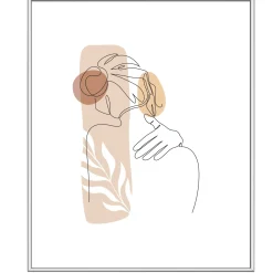 Malina billedramme PVC blank Sølv 50x70 cm