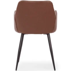 Mathilda - spisebordsstol i brun kunstlæder