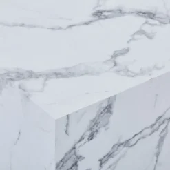 Maxine sofabord hvid marmor look 90x50 cm