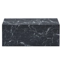 Maxine sofabord sort marmor look 90x50 cm