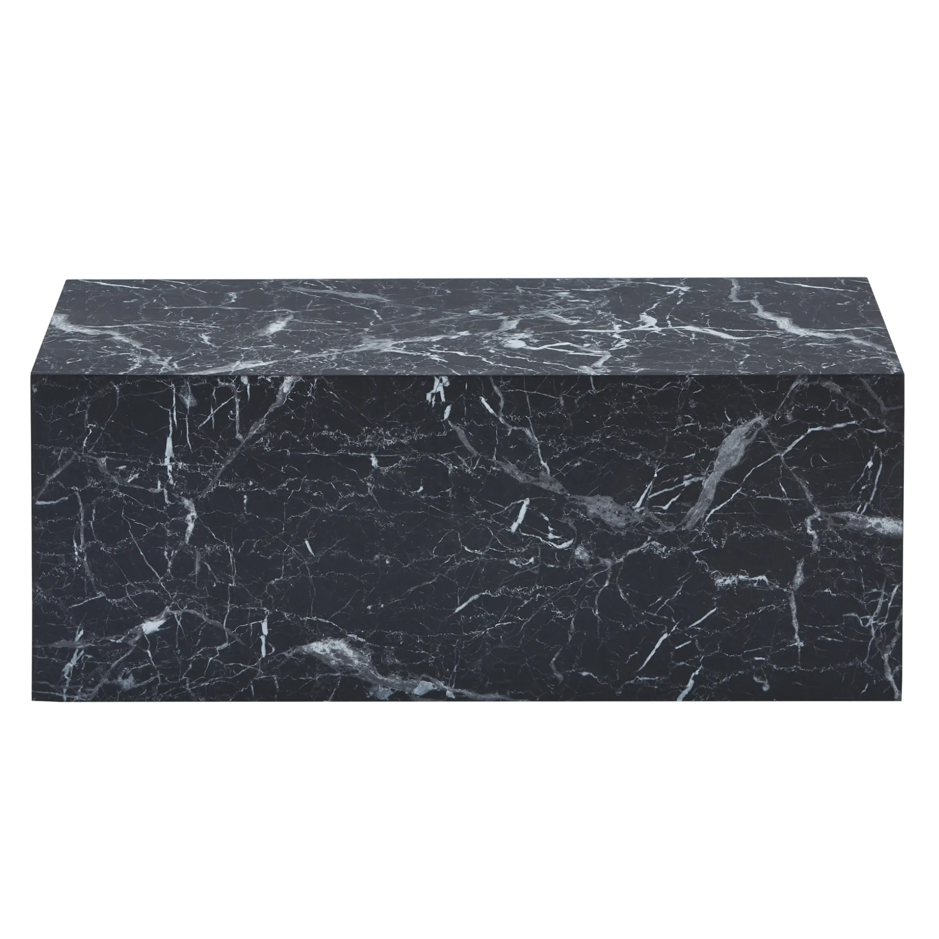 Maxine sofabord sort marmor look 90x50 cm