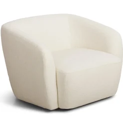 Melisa - lænestol i hvid boucle B: 92 D: 84 H: 66 cm