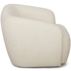 Melisa - lænestol i hvid boucle B: 92 D: 84 H: 66 cm