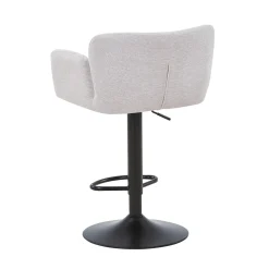 Melody Barstol - beige tekstil med justerbar højde og drejefunktion