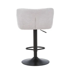 Melody Barstol - beige tekstil med justerbar højde og drejefunktion