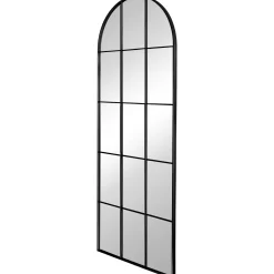 Mia - New yorker spejl med buning i sort  70 x 180 cm