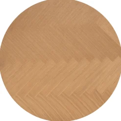 Miles - Rundt spisebord Ø120 cm i olieret egefiner med sildebensmønster