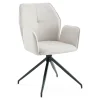 Minna Spisebordsstol - beige tekstil med drejefunktion 360 grader