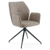 Minna Spisebordsstol - sand tekstil med drejefunktion 360 grader