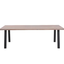 Molly plankebord - 200x95 cm - i hvidolieret eg med A-ben - (Forberedt til tillægsplader)