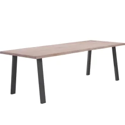 Molly plankebord - 300x95 cm - i hvidolieret eg med A-ben - (Forberedt til tillægsplader)