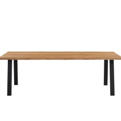 Molly plankebord - 200x95 cm - naturligt olieret eg med A-ben (Forberedt til tillægsplader)