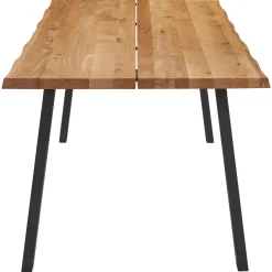 Molly plankebord - 240x95 cm - naturligt olieret eg med A-ben (Forberedt til tillægsplader)